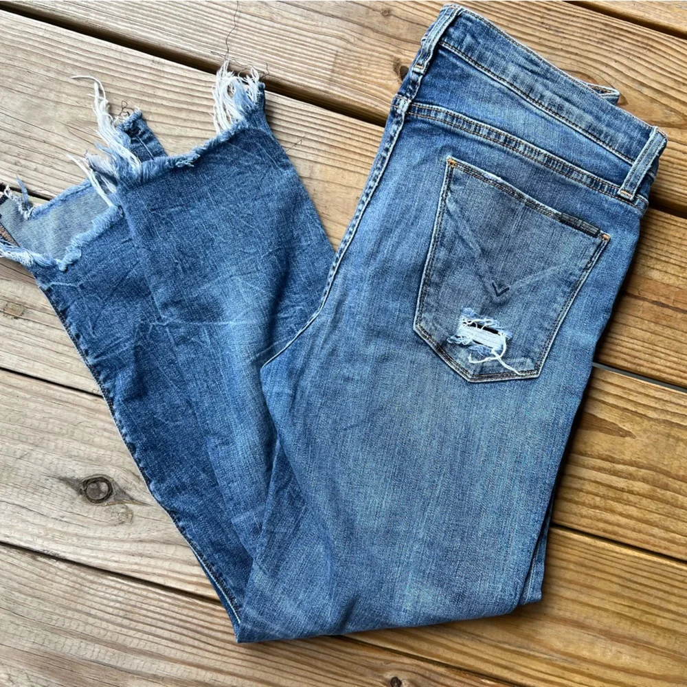 Hudson Women’s Distressed Blue Skinny Jeans size 31 - Picture 2 of 11